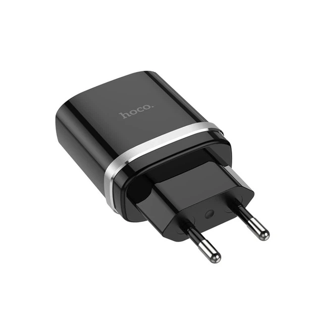 Мережевий зарядний пристрій з кабелем HOCO C12Q Smart QC3.0 charger set(Micro) 18W Black - Фото 3 Мережевий зарядний пристрій з кабелем HOCO C12Q Smart QC3.0 charger set(Micro) 18W Black - изображение 3