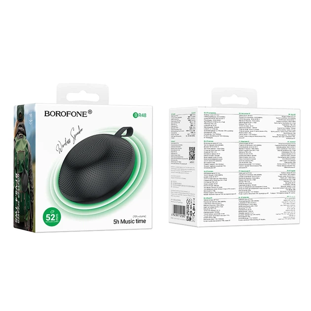 Портативна колонка BOROFONE BR48 Ufo sports BT speaker, 5W, Black - Фото 2 Портативна колонка BOROFONE BR48 Ufo sports BT speaker, 5W, Black - изображение 2