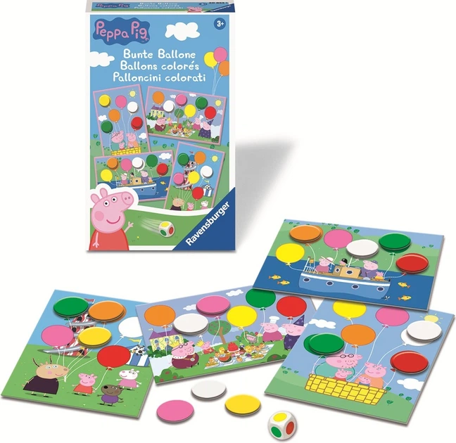 Настільна гра Ravensburger Пеппа Свинка — Кольорові повітряні кульки Пеппи (4005556208531) - зображення 2