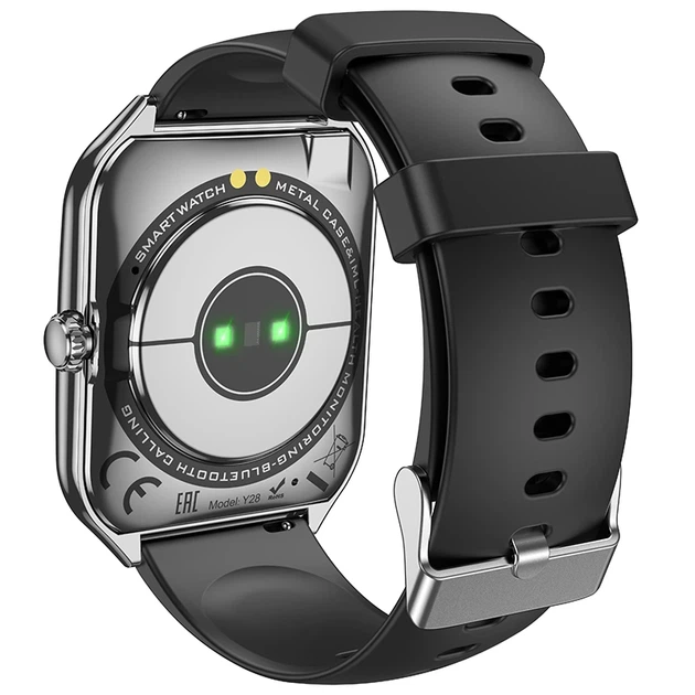 Смарт-годинник HOCO Y28 AMOLED 49mm. 200 mAh. IP67 Smart sports watch (call version) Black - Фото 3 Смарт-годинник HOCO Y28 AMOLED 49mm. 200 mAh. IP67 Smart sports watch (call version) Black - изображение 3
