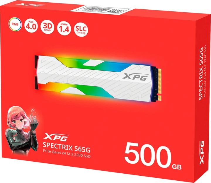 Dysk SSD ADATA XPG SPECTRIX S65G 500GB M.2 PCIe 4.0 x4 3D NAND (TLC) (4711658152541) - obraz 2