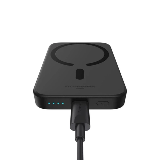 Зовнішній акумулятор Baseus Magnetic Mini Air Wireless Fast Charge Power Bank 6000mAh 20W Cluster Black(With Simple Series Charging Cable Type-C to - Фото 9 Зовнішній акумулятор Baseus Magnetic Mini Air Wireless Fast Charge Power Bank 6000mAh 20W Cluster Black(With Simple Series Charging Cable Type-C to - зображення 9