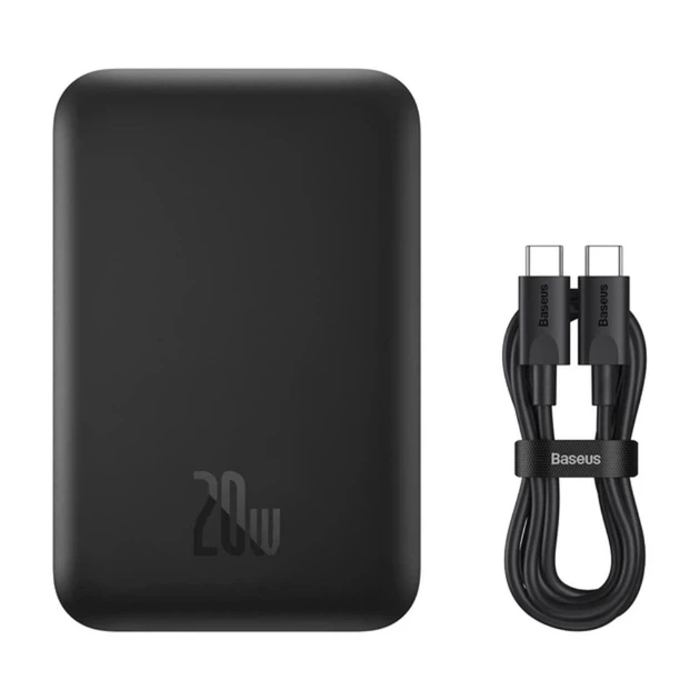 Зовнішній акумулятор Baseus Magnetic Mini Air Wireless Fast Charge Power Bank 6000mAh 20W Cluster Black(With Simple Series Charging Cable Type-C to - Фото 10 Зовнішній акумулятор Baseus Magnetic Mini Air Wireless Fast Charge Power Bank 6000mAh 20W Cluster Black(With Simple Series Charging Cable Type-C to - зображення 10
