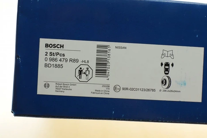 Гальмівний диск BOSCH 0986479R89 Nissan X-Trail, Qashqai, Juke; Renault Kaleos 402061KC1A, 402061KC1B, 40206JG00C - изображение 7