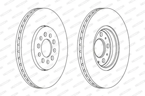 Гальмівний диск FERODO DDF1221 Mercedes C-Class, E-Class; Audi A3, A1; Skoda Roomster, Fabia, Rapid, Octavia; Seat Toledo, Leon, Cordoba, Ibiza; Volkswagen Bora, Golf, Polo 2014231112, 2014230912, 2014231212 - изображение 2
