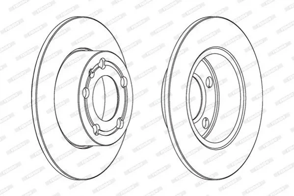Гальмівний диск FERODO DDF929 Seat Ibiza, Toledo, Leon, Cordoba; Volkswagen Golf, Polo, Bora; Audi A1, TT, A3, A2; Skoda Roomster, Rapid, Octavia, Fabia 1J0615301, 1J0615601, 1J0615601C - изображение 3