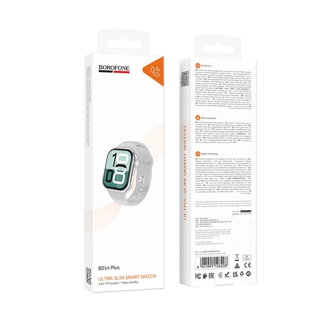 Смарт-годинник BOROFONE BD14 Plus 51mm. 200 mAh. IP54 Smart watch(call version) silver - изображение 2