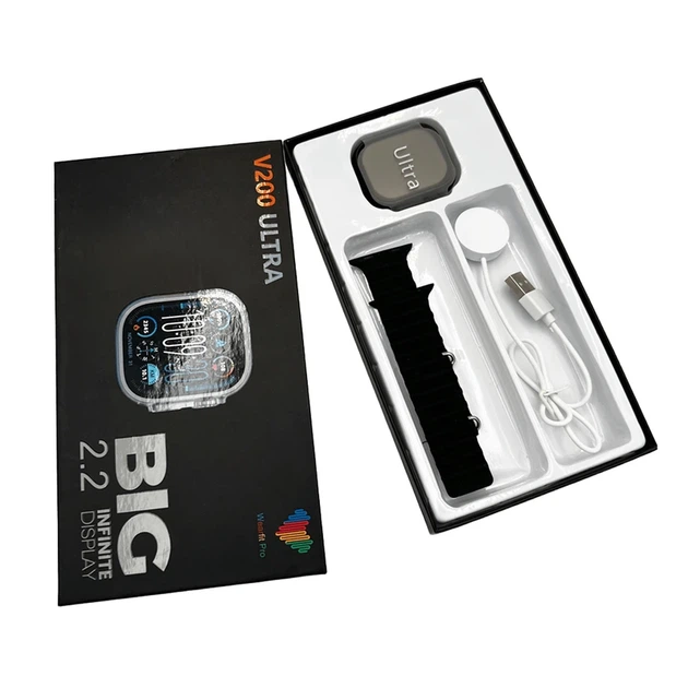Смарт-годинник BIG V200 Ultra 44mm. 180 mAh. IP65 Black - Фото 2 Смарт-годинник BIG V200 Ultra 44mm. 180 mAh. IP65 Black - изображение 2