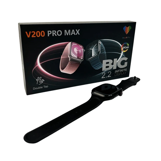Смарт-годинник BIG V200 Pro Max 44mm. 220 mAh IP65 Black - Фото 6 Смарт-годинник BIG V200 Pro Max 44mm. 220 mAh IP65 Black - изображение 6