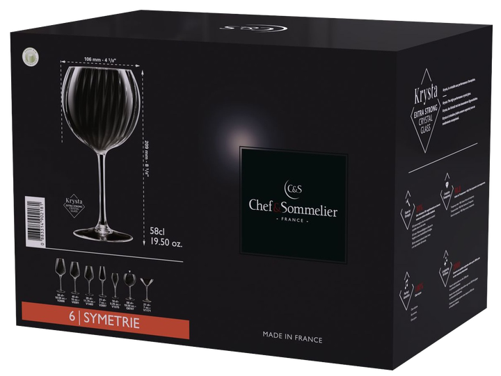 Келих Chef & Sommelier SYMETRIE 580 мл (6 шт) - Фото 11 Келих Chef & Sommelier SYMETRIE 580 мл (6 шт) - зображення 11