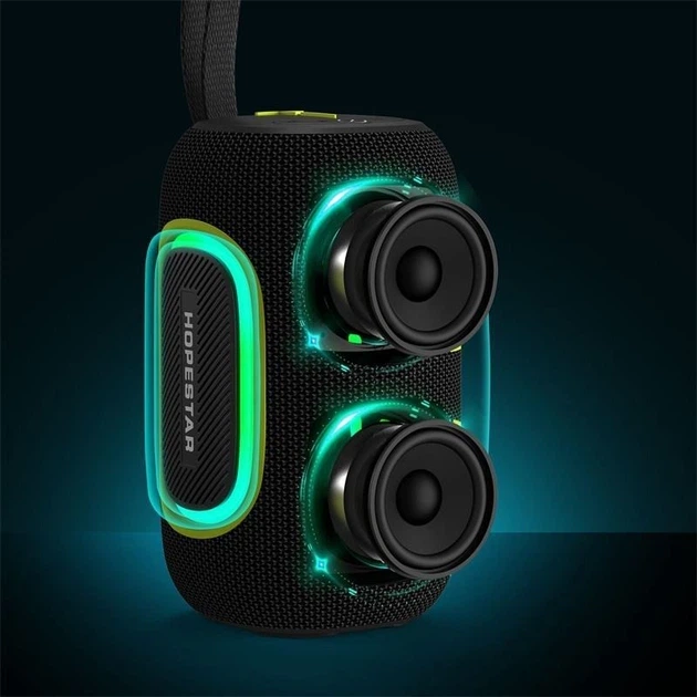 Портативна бездротова Bluetooth колонка Hopestar P65 |BT5.3, 20W, TWS, AUX/TF/USB, 6h Max, IPX6| Black - зображення 4