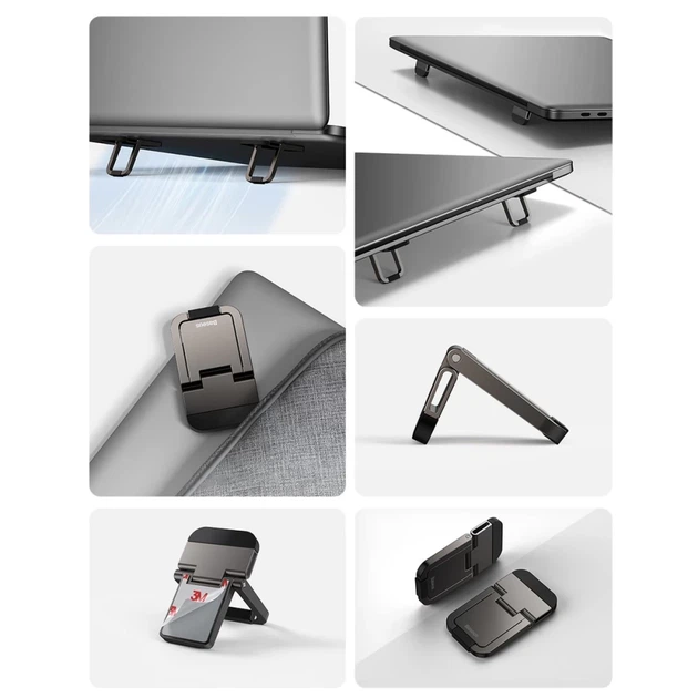Підставка для ноутбука Baseus Slim Laptop Kickstand (2PCS) Gray (LUZC000013) - Фото 15 Підставка для ноутбука Baseus Slim Laptop Kickstand (2PCS) Gray (LUZC000013) - зображення 15