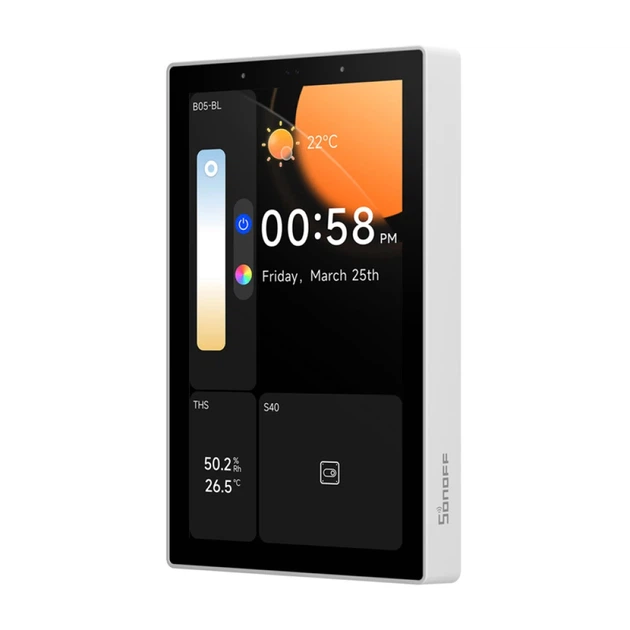 Панель управления WiFi/Bluetooth/ZigBee Matter SONOFF NSPanel Pro 120 White (NSPanel120PW) - Фото 2 Панель управления WiFi/Bluetooth/ZigBee Matter SONOFF NSPanel Pro 120 White (NSPanel120PW) - изображение 2