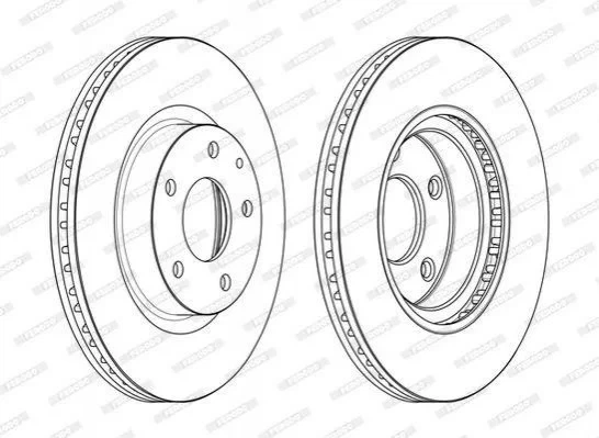Гальмівні диски FERODO DDF2465C Mazda CX-3, 3 B45G33251A - зображення 2