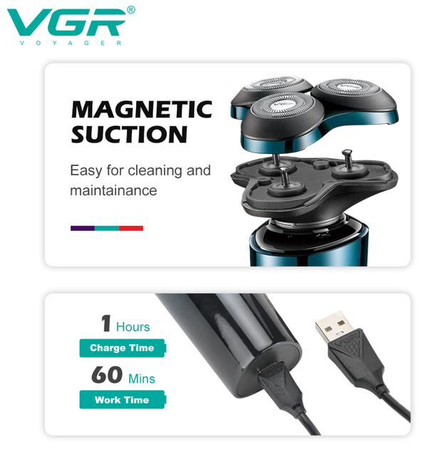 Триммер VGR V-303 для бороды и усов - изображение 4