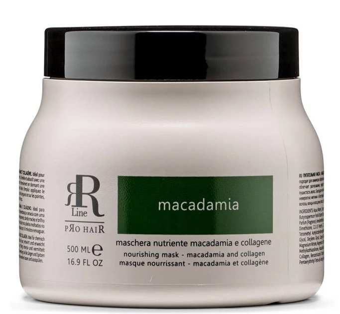 Маска для волос RR Line Macadamia Star с маслом макадамии и коллагеном, 500мл - Фото 1 Маска для волос RR Line Macadamia Star с маслом макадамии и коллагеном, 500мл - изображение 1