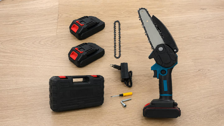 Акумуляторна ланцюгова пила Electric Saw з двома акумуляторами 21V/2Ah, шина 15 см - зображення 2