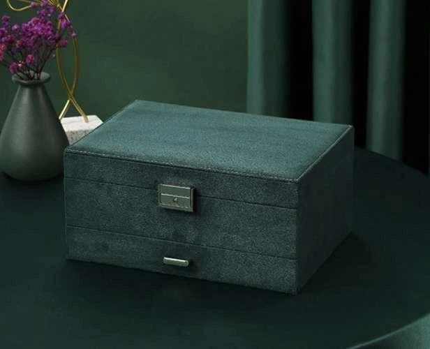 Ящик-органайзер для украшений Soulima Jewelry Box с ключом - многоярусный органайзер для хранения драгоценностей и бижутерии (21954) - изображение 7