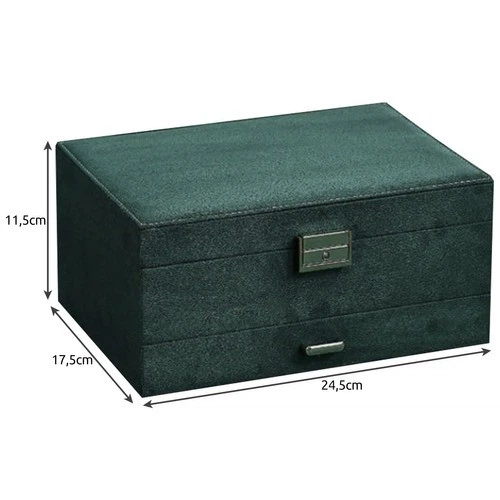 Ящик-органайзер для украшений Soulima Jewelry Box с ключом - многоярусный органайзер для хранения драгоценностей и бижутерии (21954) - изображение 8