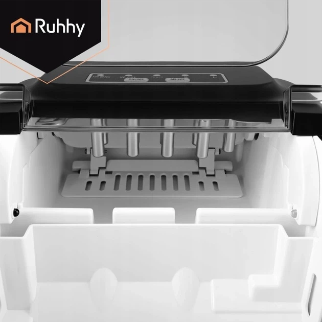 Льдогенератор Ruhhy 1.2 л для дома и офиса, 12 кг льда в сутки, 2 размера кубиков, цикл 6–13 мин (27708) - изображение 8