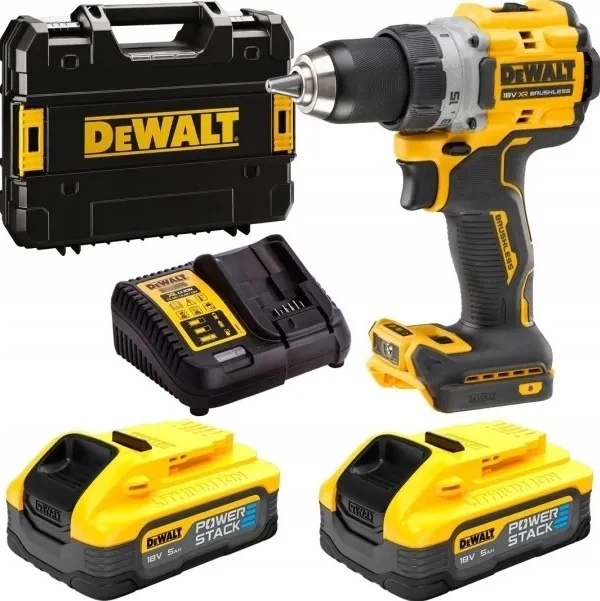 Дриль-шурупокрут акумуляторний DeWalt 18V POWERSTACK з 2 акумуляторами 5 Ah (DCD800H2T-QW) - зображення 6