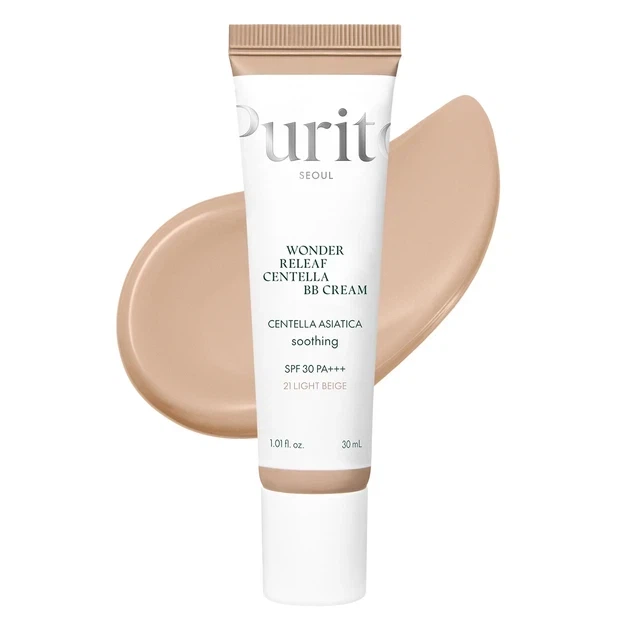 BB крем с экстрактом центеллы Purito Seoul Wonder Releaf Centella BB Cream 21 Light Beige 30 мл - Фото 1 BB крем с экстрактом центеллы Purito Seoul Wonder Releaf Centella BB Cream 21 Light Beige 30 мл - изображение 1