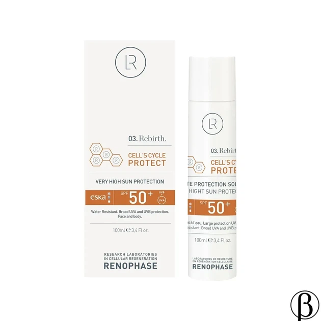 Крем солнцезащитный водостойкий Renophase Cellscycle Protect SPF 50+ 100ml - Фото 1 Крем солнцезащитный водостойкий Renophase Cellscycle Protect SPF 50+ 100ml - изображение 1