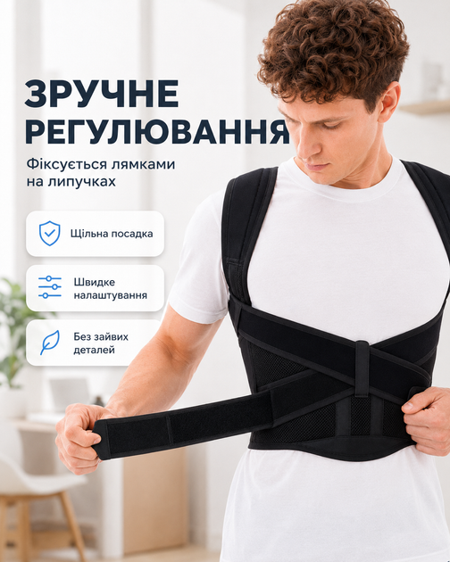 Корректор для коррекции осанки ортопедический корсет для разгрузки позвоночника и выравнивания спины BRS - изображение 3