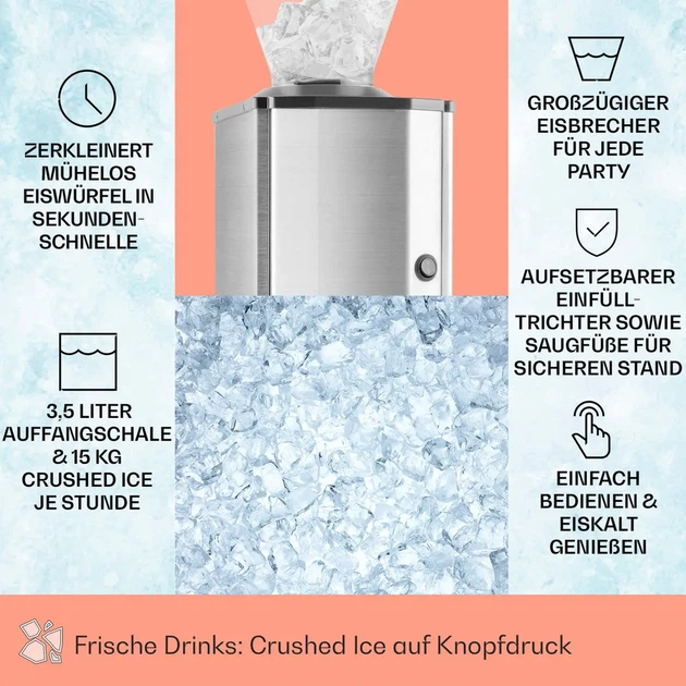 Измельчитель для льда Klarstein Icebreaker Ice Crusher (10028440) - изображение 5