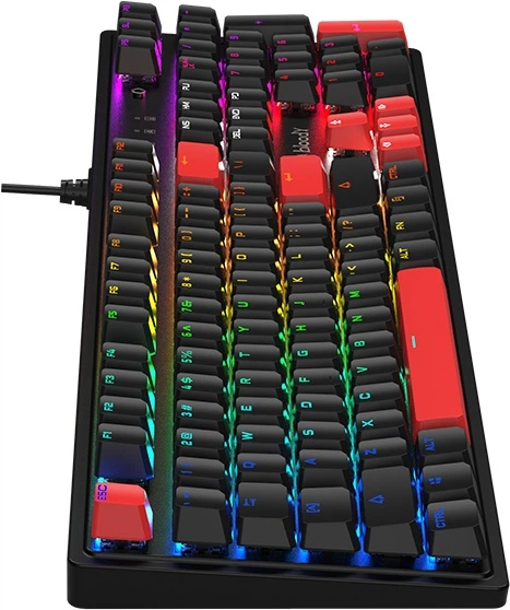 Клавіатура дротова A4Tech Bloody S520N BLMS Red Plus USB Fire Black (A4TKLA47737) - зображення 8