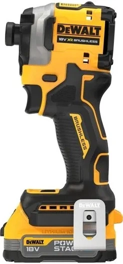 Akumulatorowa zakrętarka udarowa DeWalt 18V XR POWERSTACK 1/4" z 2 akumulatorami 1.7 Ah (DCF850E2T-QW) - obraz 2