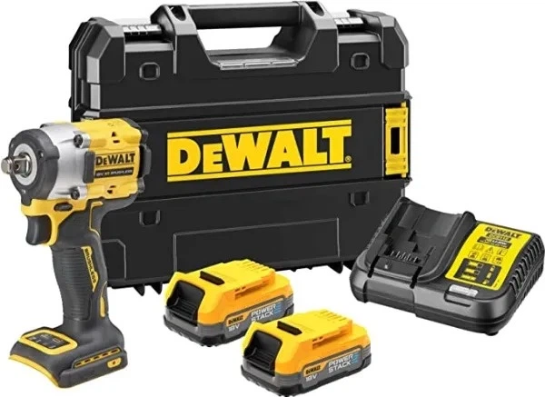 Ударний гайковерт DeWalt 18V POWERSTACK 1/2' 406 Нм з 2 акумуляторами 1.7 Аг (DCF921E2T-QW) - зображення 3