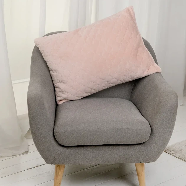 Подушка декоративная "VELOUR" Пудровая, 40x40, – стильный акцент для интерьера - изображение 4