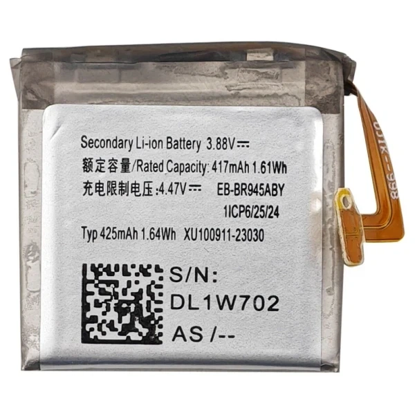 Акумулятор для Samsung Galaxy Watch 6 (SM-R940 / R945) 44mm EB-BR945ABY 417 mAh оригінал Service Pack - Фото 1 Акумулятор для Samsung Galaxy Watch 6 (SM-R940 / R945) 44mm EB-BR945ABY 417 mAh оригінал Service Pack - зображення 1