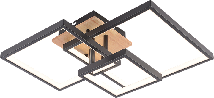 Потолочная люстра VALESO LED DK6589-3 BK+WOOD 102W Черный + дерево - изображение 4