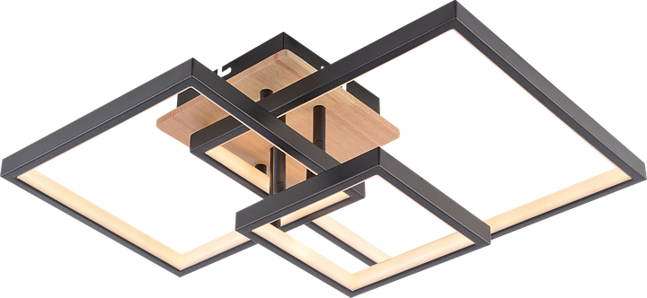 Потолочная люстра VALESO LED DK6589-3 BK+WOOD 102W Черный + дерево - изображение 5