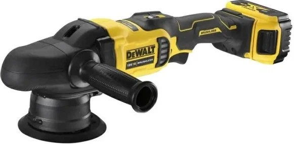Акумуляторна ротаційна полірувальна машина DeWalt 18V XR 125 мм з 2 акумуляторами 5 Аг (DCM848P2-QW) - зображення 3