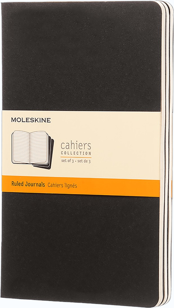 Zestaw zeszytów Moleskine Cahier Czarny w linie 13 x 21 cm 80 stron 3 szt (9788883704956) - Zdjęcie 1 Zestaw zeszytów Moleskine Cahier Czarny w linie 13 x 21 cm 80 stron 3 szt (9788883704956) - obraz 1