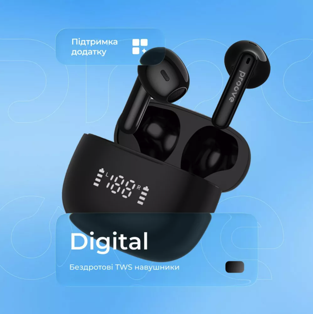 Бездротові Bluetooth навушники Proove Digital з активним шумозаглушенням ANC та ігровим режимом. - зображення 10