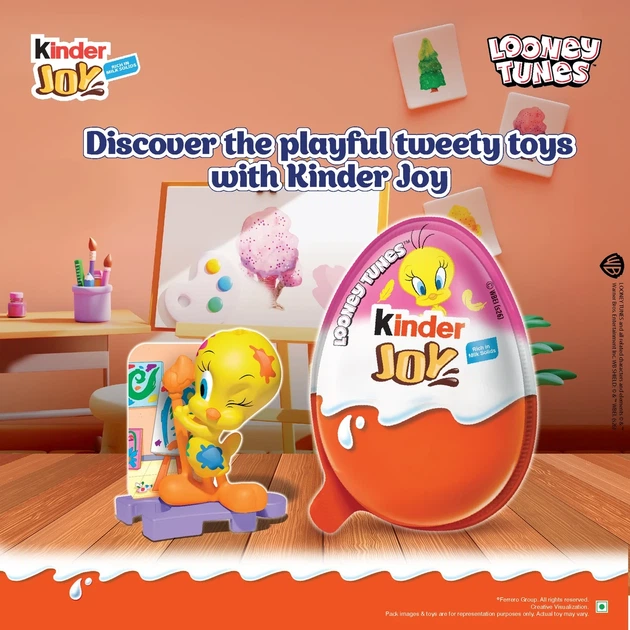Шоколадне яйце 2026 Kinder Joy із серії "Looney Tunes Tweety" Луні Тюнз Твіті 20 г - Фото 5 Шоколадне яйце 2026 Kinder Joy із серії "Looney Tunes Tweety" Луні Тюнз Твіті 20 г - зображення 5