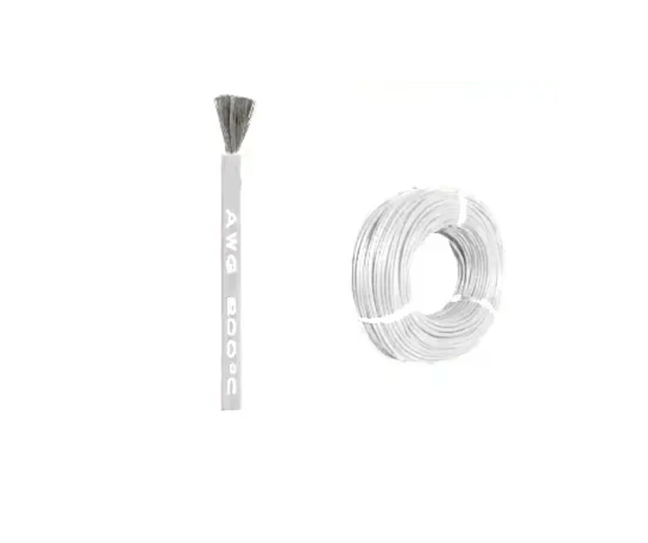 Кабель 28 AWG, 1500 м, провід 0,08 мм², мідь, луджений, у силіконовій ізоляції, 1 м, багатожильний, білий - Фото 1 Кабель 28 AWG, 1500 м, провід 0,08 мм², мідь, луджений, у силіконовій ізоляції, 1 м, багатожильний, білий - зображення 1