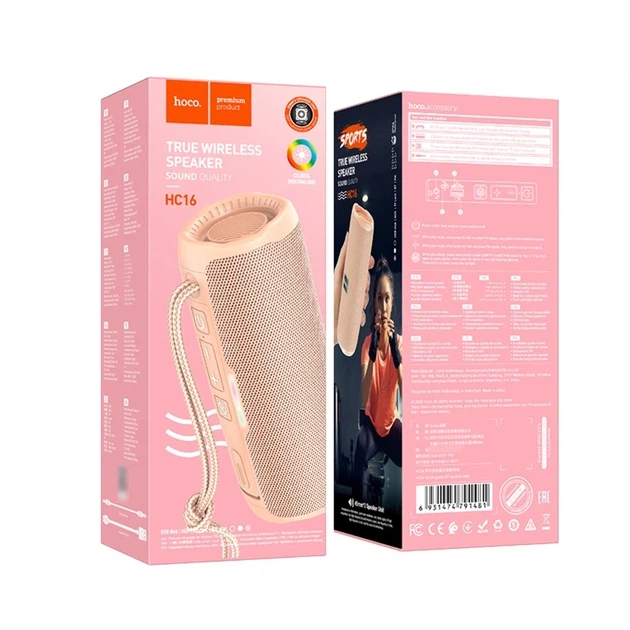 Портативная колонка Hoco HC16 Vocal Sports BT Speaker 5W*2 Pink - изображение 3