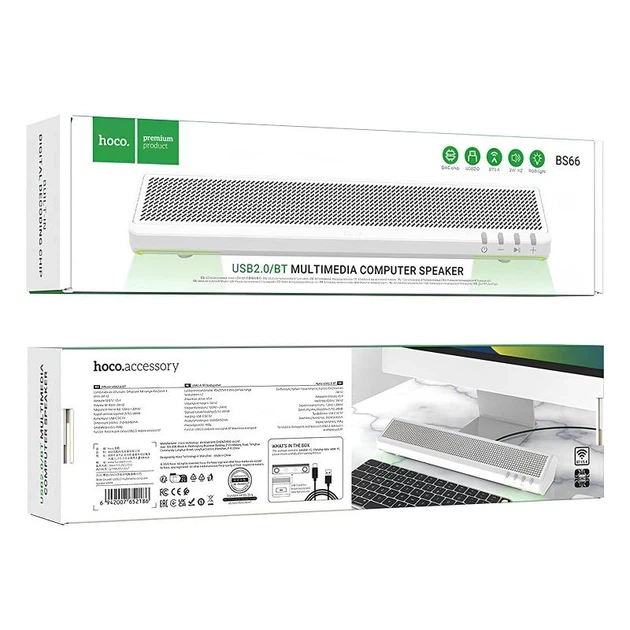 Портативная колонка Hoco BS66 Smooth USB2.0 6W White - изображение 2