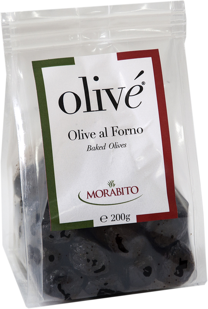 Оливки черные Morabito al Forno вяленые с косточкой 200/230 200 г ...