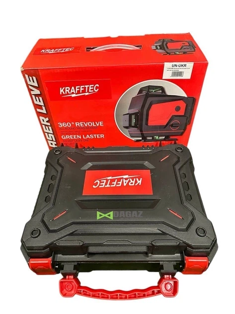 Лазерный уровень Krafftec LL516G 16 линий 4x360° зеленый луч LCD Bluetooth пульт ДУ IP54 - изображение 6