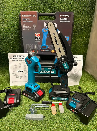 Аккумуляторный набор 2в1 Krafftec 36V (секатор DCMPP550P1 + пила DCM160N) - зображення 7