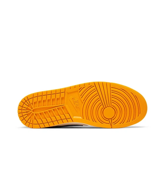 Чоловічі шкіряні кросівки Jordan 1 Retro High OG DZ5485-701 високі білі з жовтим Розмір 43 - зображення 5