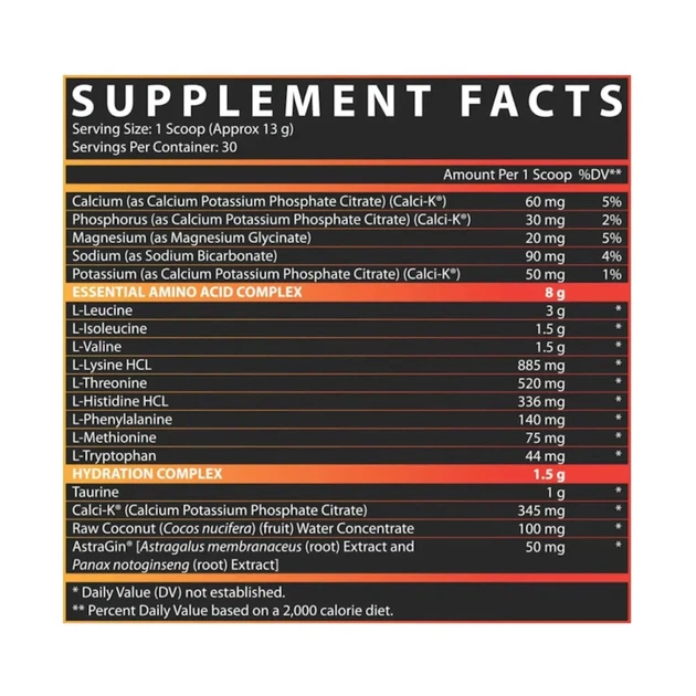 Комплекс EAA с электролитами EAA Hydration Nutrex Красный апельсин 30 порций - изображение 4