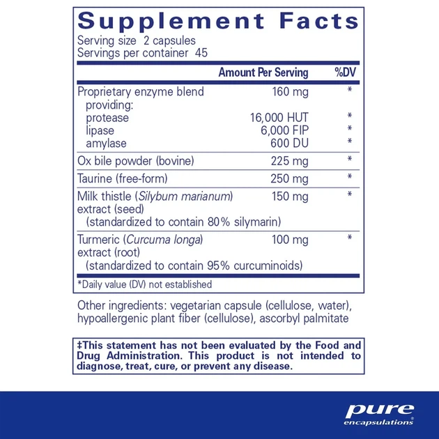 Витамины для усвоения пищи Pure Encapsulations Digestion GB 90 капсул - Фото 4 Витамины для усвоения пищи Pure Encapsulations Digestion GB 90 капсул - изображение 4