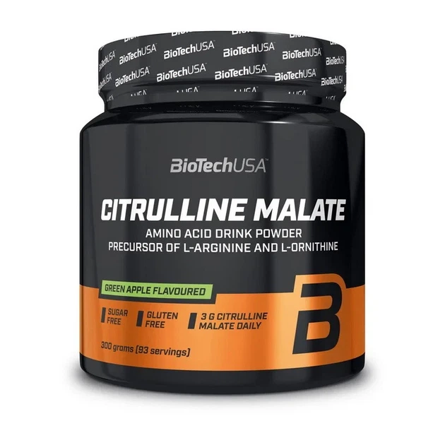 Цитруллин малат Citrulline Malate BioTech, зеленое яблоко, 300 г - Фото 1 Цитруллин малат Citrulline Malate BioTech, зеленое яблоко, 300 г - изображение 1